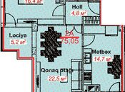 Satılır 2 otaqlı yeni tikili 75 m², photo 7 from 7