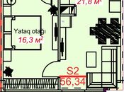 Satılır 1 otaqlı yeni tikili 56.3 m², photo 7 from 7