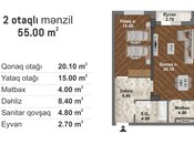 Продаётся 1-комн. новостройка 55 м², пос. Мамедли, photo 2 from 5