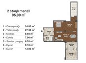 Продаётся 2-комн. новостройка 95 м², пос. Мамедли, photo 2 from 5