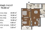 Продаётся 3-комн. новостройка 73 м², пос. Мамедли, photo 2 from 5