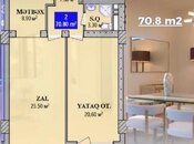 Satılır 2 otaqlı yeni tikili 70.8 m², 28 May m., photo 5 from 5