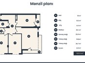 Satılır 3 otaqlı yeni tikili 124 m², Qaraçuxur q., photo 2 from 4