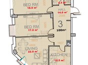 Satılır 3 otaqlı yeni tikili 100 m², Ağ şəhər q., photo 6 from 8