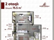Satılır 2 otaqlı yeni tikili 77 m², Azadlıq Prospekti m., photo 2 from 8