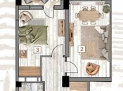 Продаётся 1-комн. новостройка 53.1 м², пос. Бакиханова, photo 4 from 4