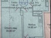 Satılır 1 otaqlı yeni tikili 52 m², Qara Qarayev m., photo 2 from 8