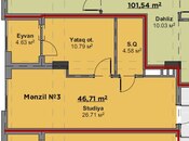 1-комн. новостройка - м. Низами - 47 м²