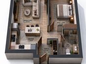 1-комн. новостройка - пос. Аг шехер - 50 м²