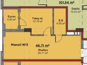 1 otaqlı yeni tikili - Nizami m. - 47 m²