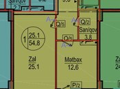 1 otaqlı yeni tikili - Gənclik m. - 55 m²
