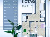 Продаётся 3-комн. новостройка 146.7 м², Насиминский  р., photo 2 from 8