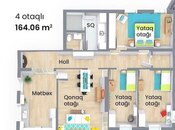 4 otaqlı yeni tikili - Nəsimi r. - 164 m²