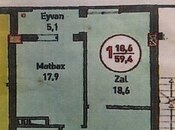 1 otaqlı yeni tikili - 9-cu mikrorayon q. - 60 m²