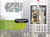 1 otaqlı yeni tikili - M.Ə.Rəsulzadə q. - 54 m²