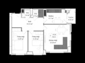 Satılır 3 otaqlı yeni tikili 84.2 m², Avtovağzal m., photo 2 from 7