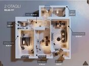 Satılır 2 otaqlı yeni tikili 87 m², Nəsimi r., photo 2 from 5
