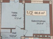 Satılır 2 otaqlı yeni tikili 67 m², Həzi Aslanov m., photo 2 from 4