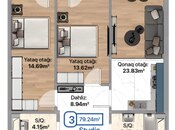 2-комн. новостройка - Хырдалан - 80 м²