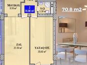 Satılır 2 otaqlı yeni tikili 71 m², 28 May m., photo 2 from 8