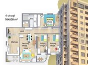 4 otaqlı yeni tikili - Nəsimi r. - 165 m²