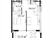 1-комн. новостройка - пос. Sea Breeze - 54 м²