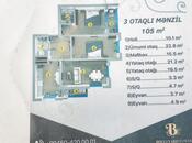 3 otaqlı yeni tikili - Şah İsmayıl Xətai m. - 105 m²