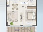 Продаётся 1-комн. новостройка 72.4 м², пос. Нардаран, photo 5 from 8