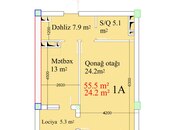Продаётся 2-комн. новостройка 55.5 м², Бинагадинский р., photo 6 from 6