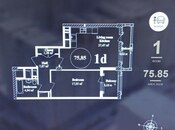 Продаётся 2-комн. новостройка 76 м², м. Элмляр Академиясы, photo 5 from 8