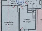 Satılır 2 otaqlı yeni tikili 52 m², Qara Qarayev m., photo 2 from 6
