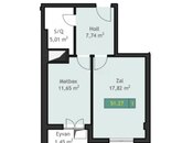 Satılır 2 otaqlı yeni tikili 53 m², Dərnəgül m., photo 2 from 5