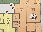 Satılır 3 otaqlı yeni tikili 126 m², Nəriman Nərimanov m., photo 3 from 7