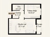 Satılır 1 otaqlı yeni tikili 66.4 m², photo 4 from 4