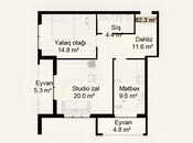 Satılır 2 otaqlı yeni tikili 82.3 m², photo 4 from 4