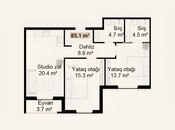 Satılır 2 otaqlı yeni tikili 85.1 m², photo 5 from 5