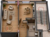 Satılır 2 otaqlı yeni tikili 57 m², Nizami m., photo 2 from 8
