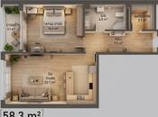 Satılır 1 otaqlı yeni tikili 58.3 m², Azadlıq Prospekti m., photo 8 from 8
