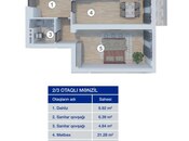 Satılır 3 otaqlı yeni tikili 110 m², Koroğlu m., photo 3 from 6