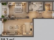 Satılır 2 otaqlı yeni tikili 60 m², Azadlıq Prospekti m., photo 4 from 7