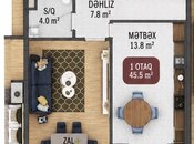 Продаётся 1-комн. новостройка 52 м², м. Азадлыг проспекти, photo 5 from 5