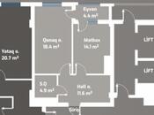 Satılır 1 otaqlı yeni tikili 53.4 m², Nərimanov r., photo 3 from 7