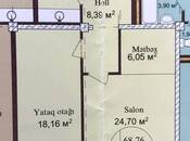 Satılır 2 otaqlı yeni tikili 69 m², Qara Qarayev m., photo 5 from 8