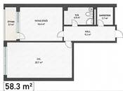 Satılır 2 otaqlı yeni tikili 58.3 m², Azadlıq Prospekti m., photo 2 from 5