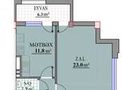 Продаётся 2-комн. новостройка 80 м², пос. Ени Гюнешли, photo 2 from 8