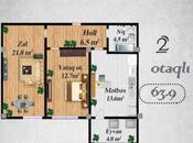 Satılır 2 otaqlı yeni tikili 64 m², Gənclik m., photo 3 from 8