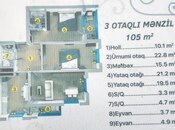 Продаётся 3-комн. новостройка 106 м², м. Шах Исмаил Хатаи, photo 3 from 7