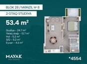 Satılır 2 otaqlı yeni tikili 53.4 m², Zığ q., photo 2 from 8