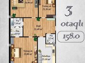 Satılır 3 otaqlı yeni tikili 158 m², Nərimanov r., photo 2 from 5