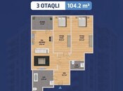Satılır 3 otaqlı yeni tikili 105 m², Həzi Aslanov m., photo 2 from 8